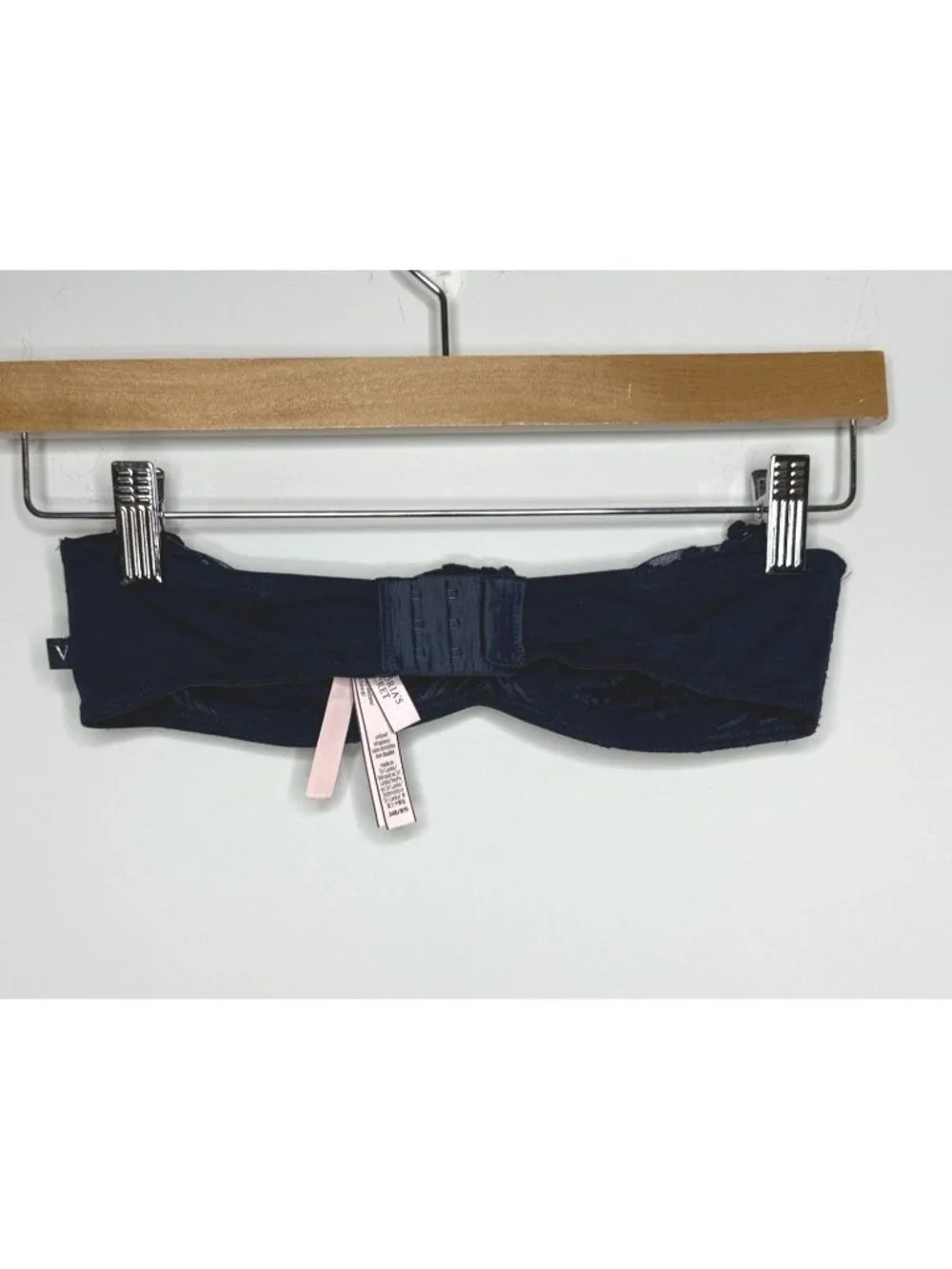 Victorias Secret 34B Navy Blue Lace Strapless Underwire Bra
